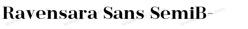 Ravensara Sans SemiB字体转换